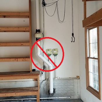 Electrical Disconnect is not GFCI protected to protect against shock hazard in garage.
