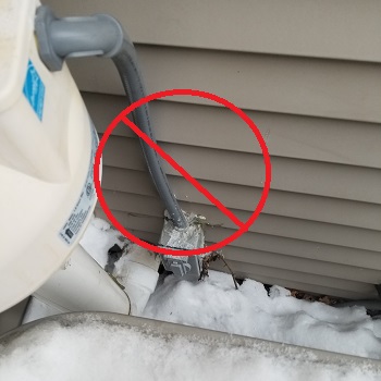 flexible conduit raceway is shoved into a box