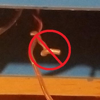 Radon outdoor outlet with fittings that are not waterproof.