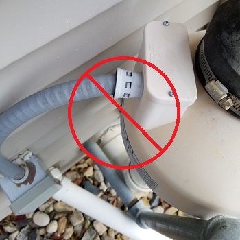 non water proof fittings on an outside system