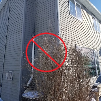 riser stack or exhaust pipe from the radon fan